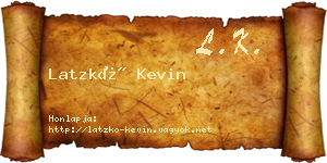 Latzkó Kevin névjegykártya