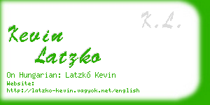 kevin latzko business card